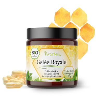 Gelee Royal Bio Kapseln von Naturherz® - 90 Vegi-Caps ohne Zusätze
