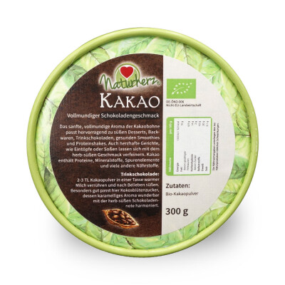 Kakao Bio Pulver - 100% reine Kakaobohnen