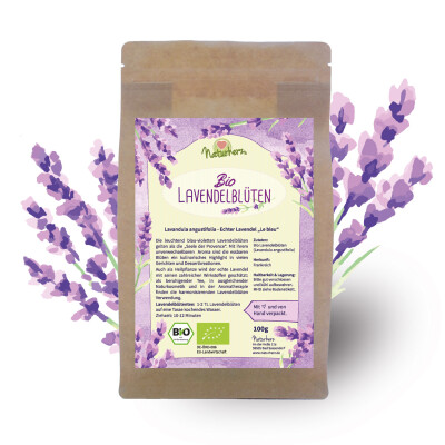 Lavendel Bio (lavandula angustifolia) - Echte Lavendelblüten 100g