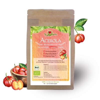 Acerola Bio Pulver - Die natürliche Vitamin C Quelle 150 g